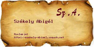 Székely Abigél névjegykártya